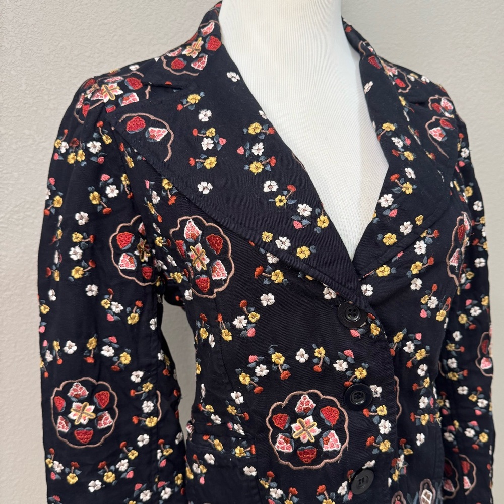 Vintage Johnny Was Floral Black Women's Jacket